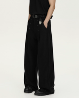 Double-breasted high-waisted pants mf3625