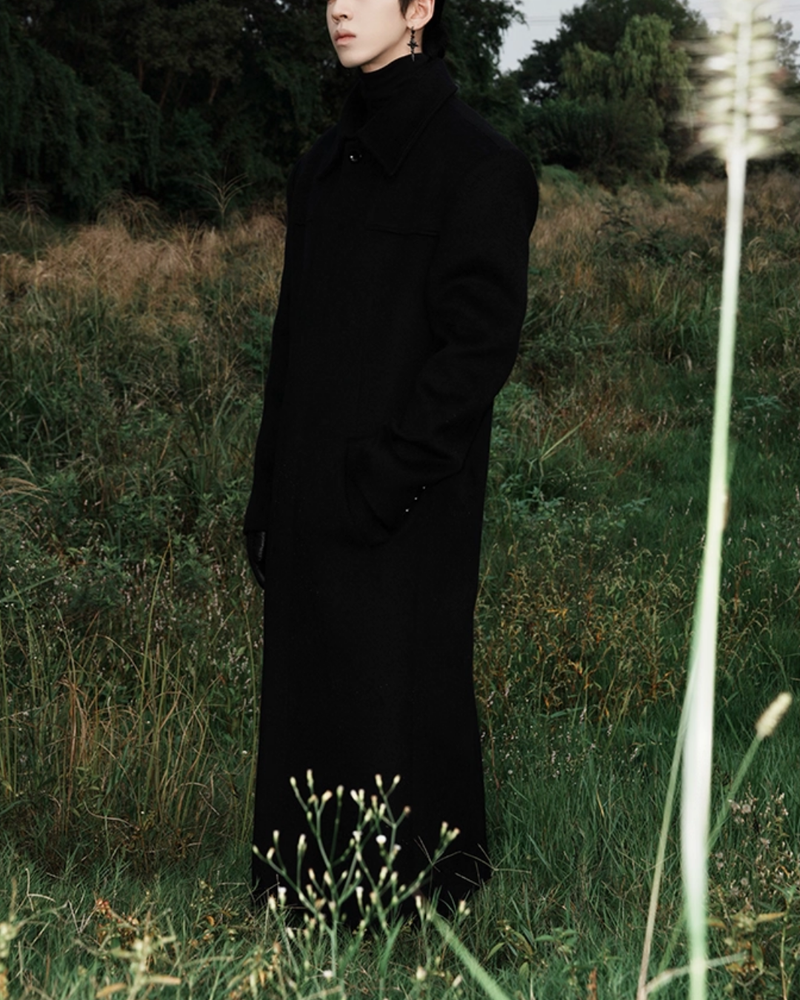 【11.21新作】ウール50%モードロングコート mf3590