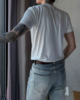 리본 타이 새틴 터치 모드 셔츠 mf3663