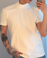 모드 하이넥 블로킹 티셔츠 mf3684 