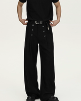Double-breasted high-waisted pants mf3625
