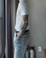 리본 타이 새틴 터치 모드 셔츠 mf3663