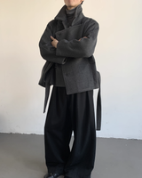 【12.22新作】ウールスタンドカラーショートジャケット mf3616