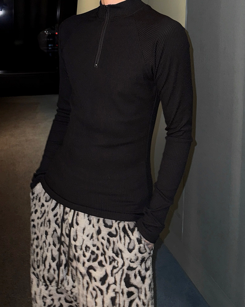 【11.5新作】ハイネックジップアップカットソー mf3573