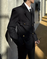 【2.6新作】ダブルブレストコリアンモードジャケット mf3658