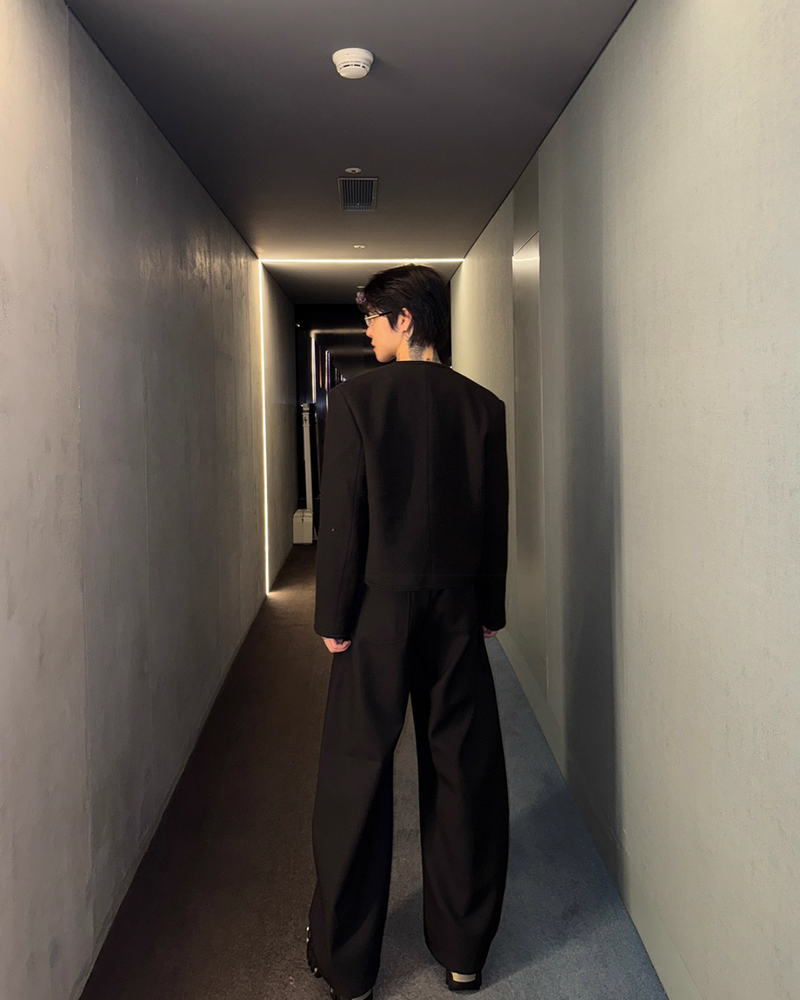 【11.19新作】シンプルモードツイードジャケット mf3587