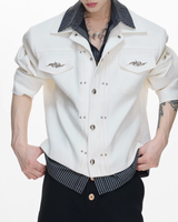 【2.13新作】ツーピースメタルボタンモードジャケット mf3665