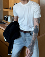 리본 타이 새틴 터치 모드 셔츠 mf3663