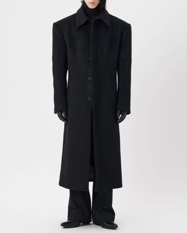 【11.21新作】ウール50%モードロングコート mf3590