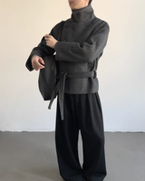 【12.22新作】ウールスタンドカラーショートジャケット mf3616