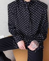 【2.6新作】ドットリボンタイシャツ mf3657