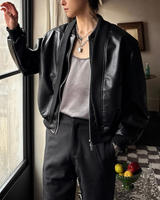 レザーモードコリアンジャケット mf3538