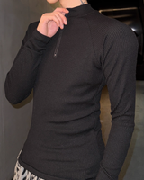 【11.5新作】ハイネックジップアップカットソー mf3573