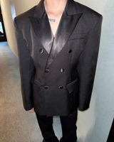 【10.31新作】サテンカラーモードクラシカルジャケット mf3571