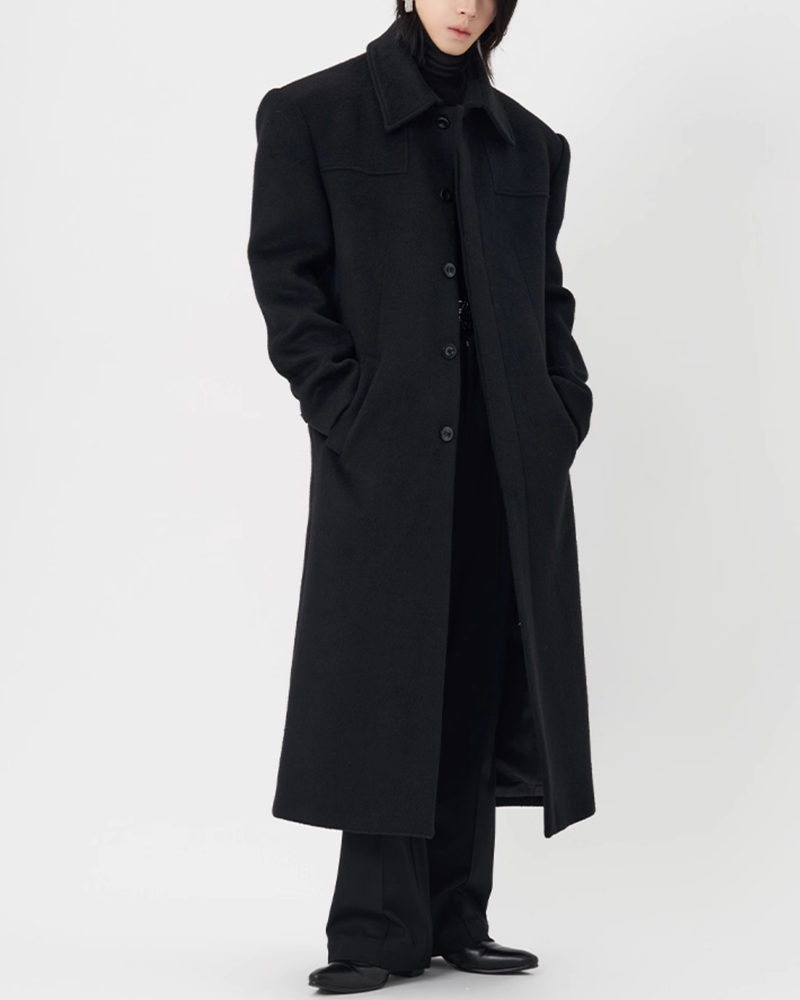 【11.21新作】ウール50%モードロングコート mf3590