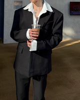 MODEFREAKのシャツレイヤードモードジャケット mf3690の画像