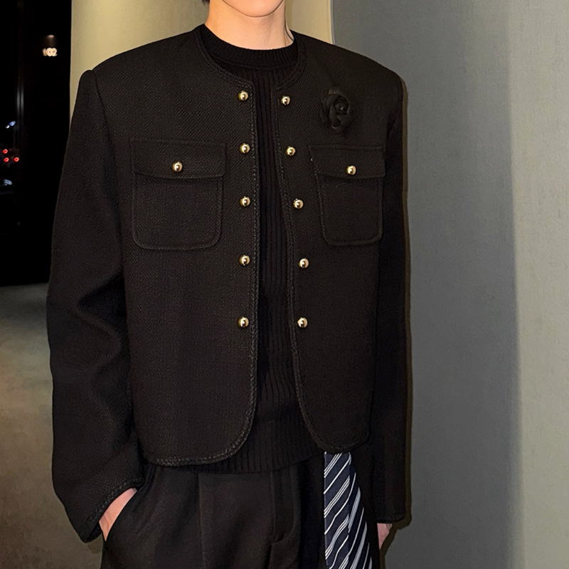 【11.19新作】シンプルモードツイードジャケット mf3587