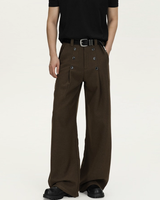 Double-breasted high-waisted pants mf3625