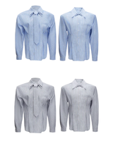 【1.9新作】ストライプタイデザインコリアンシャツ mf3627