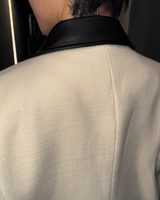 【11.5新作】ツイードレザーカラーモードジャケット mf3574