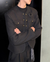 【11.19新作】シンプルモードツイードジャケット mf3587