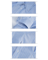 【1.9新作】ストライプタイデザインコリアンシャツ mf3627