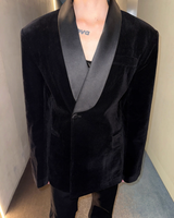 【11.12新作】スウェードサテンカラークラシカルジャケット mf3575