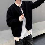 【11.3新作】バイカラーコリアンカーディガン mf3563