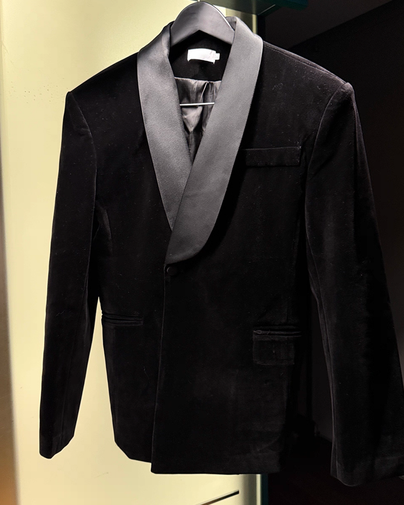 【11.12新作】スウェードサテンカラークラシカルジャケット mf3575