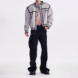 MODEFREAKのコントラストラインデザインカーディガン mf2981の画像