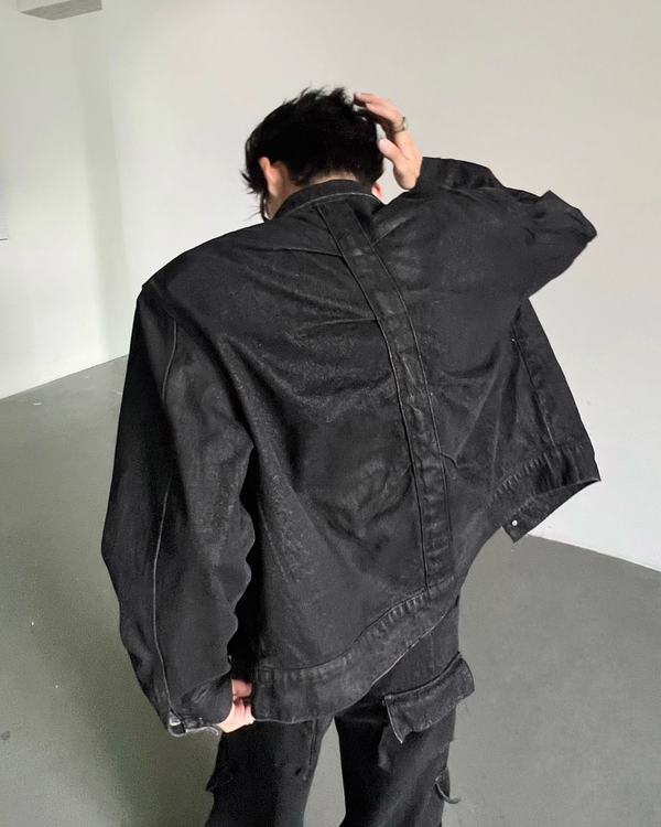 【10.20新作】モードルーズデニムジャケット mf3553