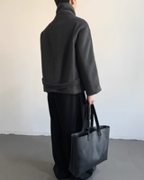 【12.22新作】ウールスタンドカラーショートジャケット mf3616