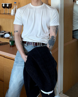 리본 타이 새틴 터치 모드 셔츠 mf3663