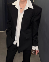 MODEFREAKのシャツレイヤードモードジャケット mf3690の画像