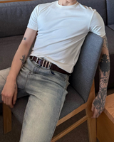 리본 타이 새틴 터치 모드 셔츠 mf3663