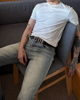 리본 타이 새틴 터치 모드 셔츠 mf3663