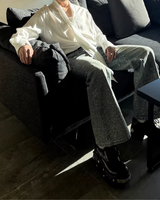 【3.6新作】モードドレープタイデザインシャツ mf3682