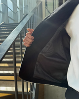 【2.2新作】バイカラーラインライトツイードジャケット mf3655