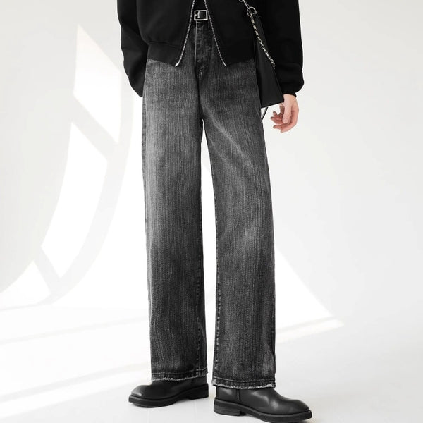 MODEFREAKのウォッシュドストレートデニムパンツ mf2266の画像