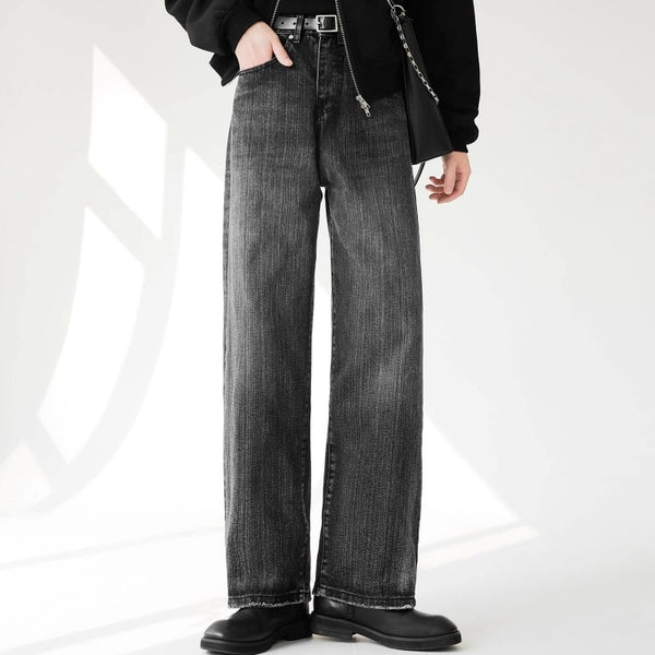 MODEFREAKのウォッシュドストレートデニムパンツ mf2266の画像
