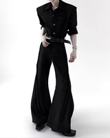 【4.17新作】モードシルエットブラックシャツ mf3709