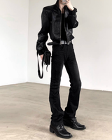 Slim Foot Flare Korean Slacks mf3097