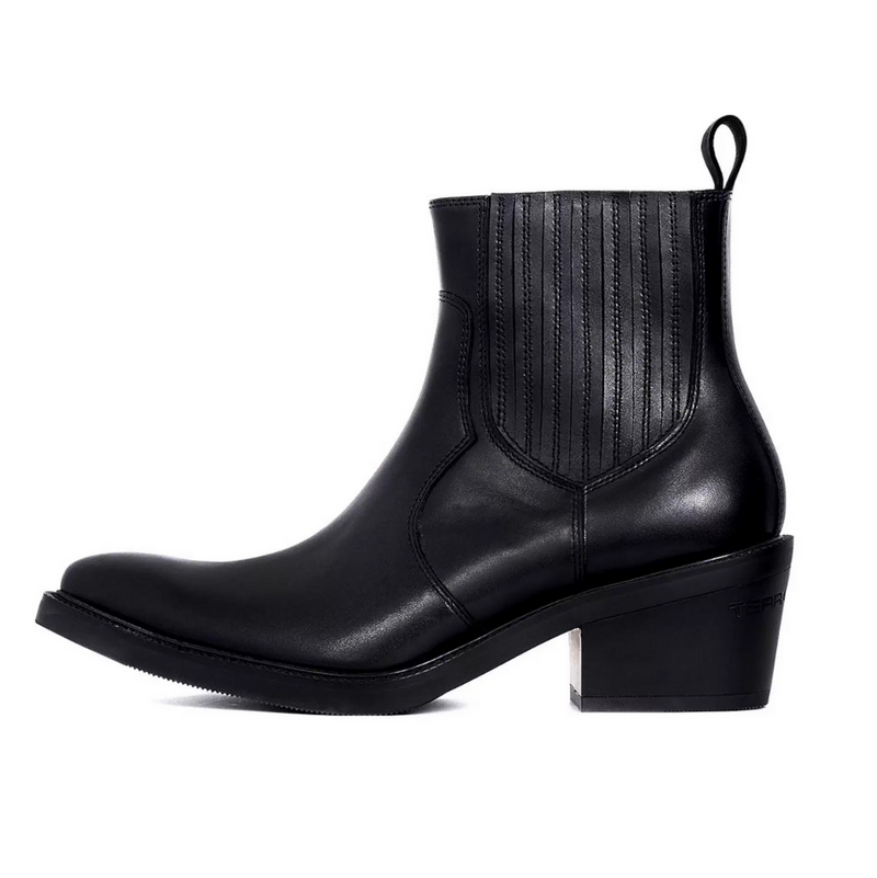 【12.8新作】カーフスキンラグジュアリーヒールブーツ mf3603