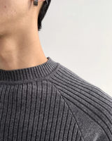 【12.5新作】ハイネックスリムフィットニットトップス mf3605