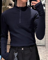 【11.5新作】ハイネックジップアップカットソー mf3573