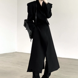 Double-breasted loose satin jacket mf3599