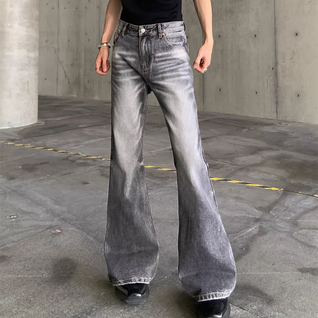 MODEFREAKのモードウォッシュドフレアデニムパンツ mf3798の画像