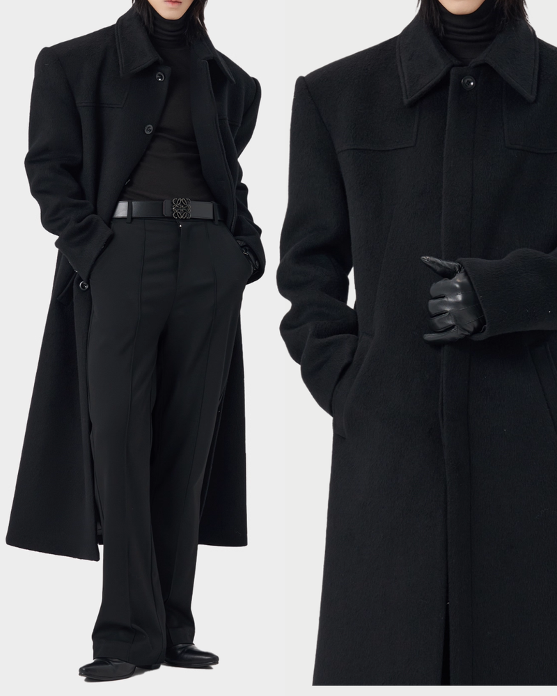 【11.21新作】ウール50%モードロングコート mf3590