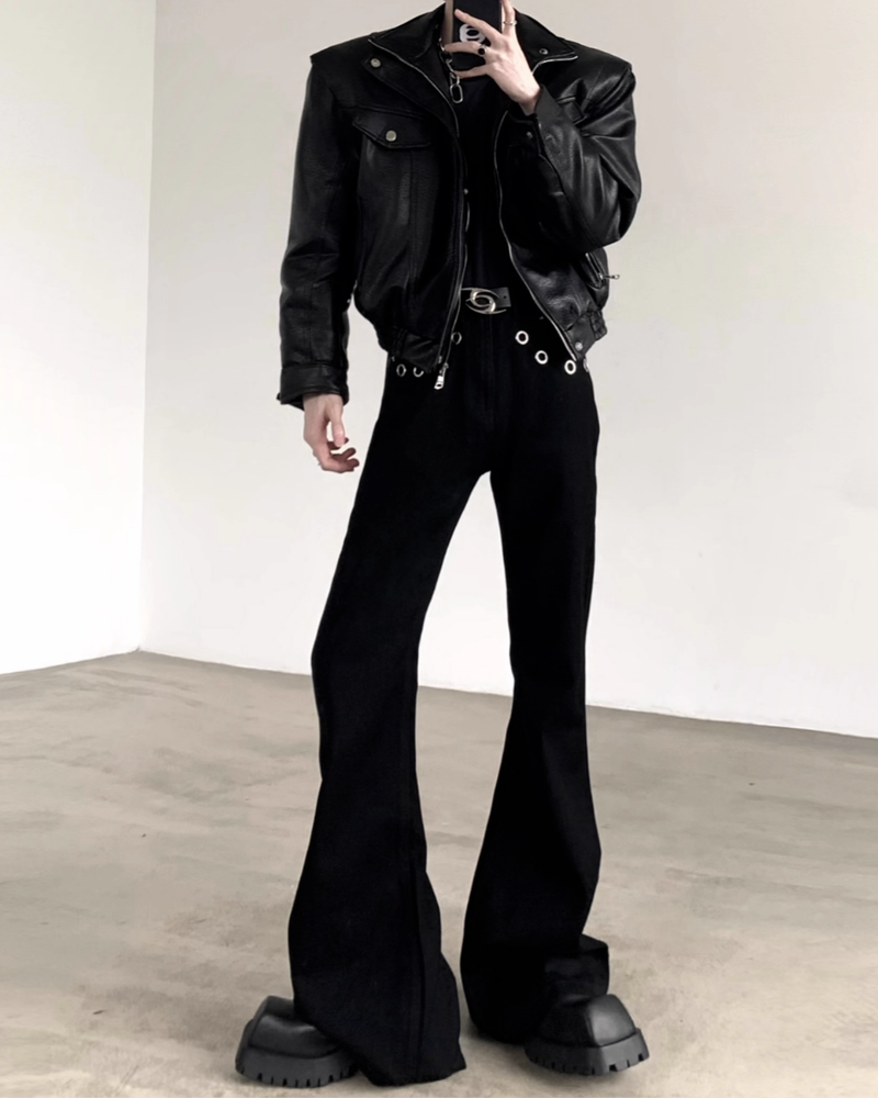 【12.10新作】スタンドカラーレザーモードジャケット mf3612