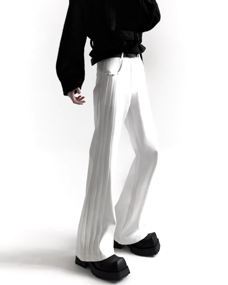 【12.10新作】ラインスタッズフレアパンツ mf3608